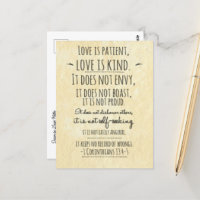 1 Korintiërs 13:4-5 Bijbelvers - Briefkaart