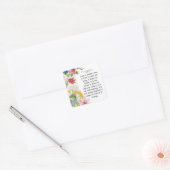 1 Korintiërs 13:4-5 Kalmerend Watercolorontwerp Vierkante Sticker (Envelop)