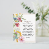 1 Korintiërs 13:4-5 Kalmerende Waterverf Ontwerp Briefkaart (Staand voorkant)