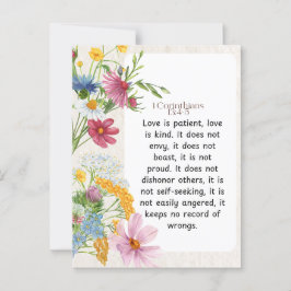 1 Korintiërs 13:4-5 Kalmerende Waterverf Ontwerp Briefkaart