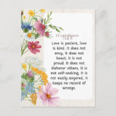 1 Korintiërs 13:4-5 Kalmerende Waterverf Ontwerp Briefkaart (Voorkant)