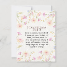 1 Korintiërs 13:4-5 Kalmerende Waterverf Ontwerp