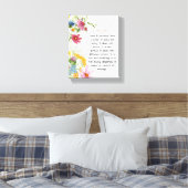 1 Korintiërs 13:4-5 Kalmerende Waterverf Ontwerp Canvas Afdruk (Insitu (Slaapkamer))