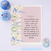 1 Korintiërs 13:4-5 Kalmerende Waterverf Ontwerp Flyer (Enkel)