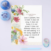 1 Korintiërs 13:4-5 Kalmerende Waterverf Ontwerp Flyer (Enkel)