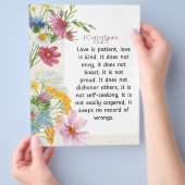 1 Korintiërs 13:4-5 Kalmerende Waterverf Ontwerp Flyer (Hand)