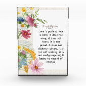 1 Korintiërs 13:4-5 Kalmerende Waterverf Ontwerp Fotoblokken (Voorkant)