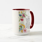 1 Korintiërs 13:4-5 Kalmerende Waterverf Ontwerp Mok (Voorkant rechts)