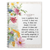 1 Korintiërs 13:4-5 Kalmerende Waterverf Ontwerp Notitieboek (Voorkant)