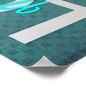 1 Korintiërs 13:4-8 Bijbelvers, Azure Poster (Hoek)