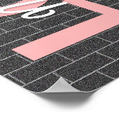 1 Korintiërs 13:4-8 Bijbelvers, bakstenen muur Poster (Hoek)