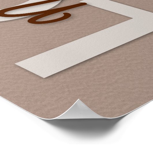 1 Korintiërs 13:4-8 Bijbelvers, Beige leer Poster (Hoek)