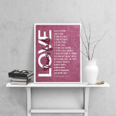 1 Korintiërs 13:4-8 Bijbelvers,  Bourgondië Poster