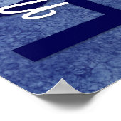 1 Korintiërs 13:4-8 Bijbelvers, donkerblauw Poster (Hoek)