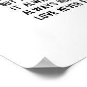 1 Korintiërs 13:4-8 Bijbelvers, goud-zwart-wit Poster (Hoek)