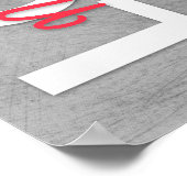 1 Korintiërs 13:4-8 Bijbelvers, grijs bekrast Poster (Hoek)