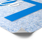 1 Korintiërs 13:4-8 Bijbelvers, Hemelsblauw Poster (Hoek)