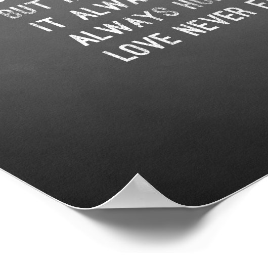 1 Korintiërs 13:4-8 Bijbelvers, Krijt & Goud Poster (Hoek)