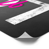 1 Korintiërs 13:4-8 Bijbelvers, Krijt & Roze Poster (Hoek)