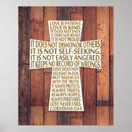 1 Korintiërs 13:4-8 Bijbelvers Liefde is Geduldig Poster