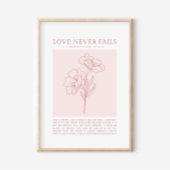 1 Korintiërs 13:4-8 Liefde faalt nooit Poster