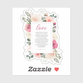 1 Korintiërs 13:4-8 Liefde faalt nooit Sticker