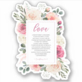 1 Korintiërs 13:4-8 Liefde faalt nooit Sticker (Voorkant)