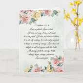 1 Korintiërs 13:4-8 Liefde is Geduldig, Liefde is  Kaart (Gele Bloem)