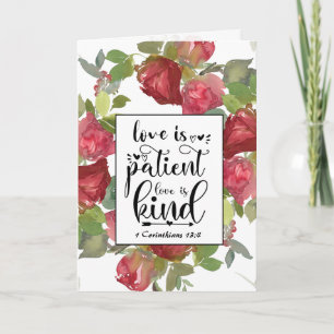 1 Korintiërs 13:4-8 Liefde is Geduldig Liefde is V Kaart