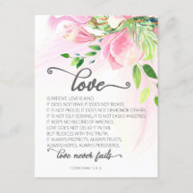 1 Korintiërs 13:4-8 Liefde is Geduldig Roze Magnol