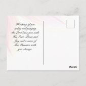 1 Korintiërs 13:4-8 Liefde is Geduldig Roze Magnol Briefkaart (Achterkant)