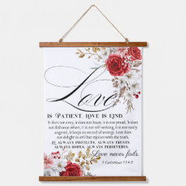 1 Korintiërs 13:4-8 Liefde is geduldige Bijbelse B Hangend Wandkleed