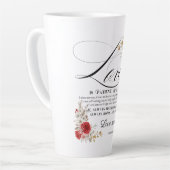 1 Korintiërs 13:4-8 Liefde is geduldige Bijbelse B Latte Mok (Linkerhoek)