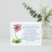 1 Korintiërs 13:4-8a Liefde is Briefkaart (Staand voorkant)