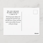 1 Korintiërs 13:4 Liefde is Geduldig Bijbelvers Briefkaart (Achterkant)