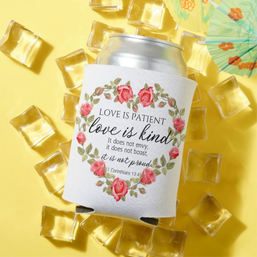 1 Korintiërs 13:4 Liefde is geduldig Bloemenhart Blikjeskoeler (Insitu Zomer)