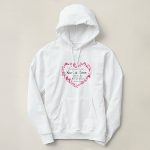 1 Korintiërs 13:4 Liefde is geduldig roze harten Hoodie