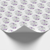 1 Korintiërs 13:4 Liefde is geduldig violette bloe Cadeaupapier (Hoek)