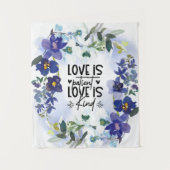 1 Korintiërs 13:4 Liefde is lijdzaam Bijbelvers Wandkleed (Voorkant)