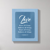 1 Korintiërs 13:7 De liefde verdraagt alles Canvas Afdruk (Voorkant)