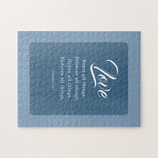 1 Korintiërs 13:7 De liefde verdraagt alles Legpuzzel (Horizontaal)