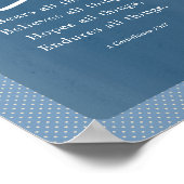 1 Korintiërs 13:7 De liefde verdraagt alles Poster (Hoek)