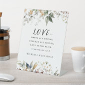 1 Korintiërs 13:7 Liefde nooit mislukt bruiloft Bi Reclamebord Met Voetstuk (Insitu)