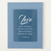 1 Korintiërs 13:7 Liefde verdraagt alles Planner (Achterkant)