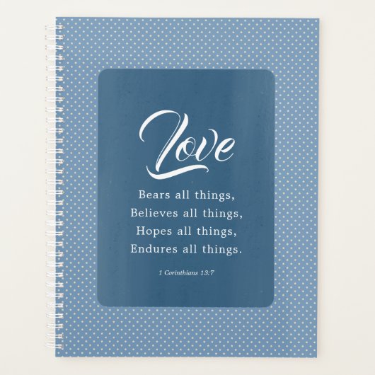 1 Korintiërs 13:7 Liefde verdraagt alles Planner (Voorkant)