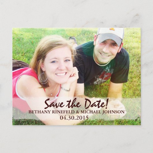 1 Korintiërs 13 Foto Save-the-Date Briefkaart (Voorkant)