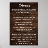 1 Korintiërs 13 Koning James Schrift Christelijk Poster (Voorkant)