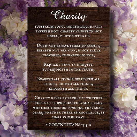 1 Korintiërs 13 Koning James Schrift Christelijk Poster