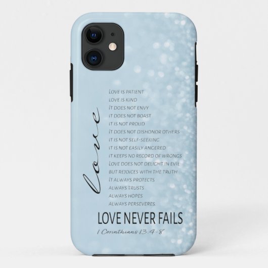 1 Korintiërs 13 Liefde is Bijbelvers Case-Mate iPhone Case (Achterkant)