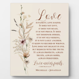1 Korintiërs 13 Liefde is Patiënt Bijbel Bruiloft Fotoplaat